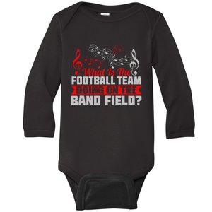 What Football Team On Marching Band Field Funny Gift Baby Long Sleeve Bodysuit