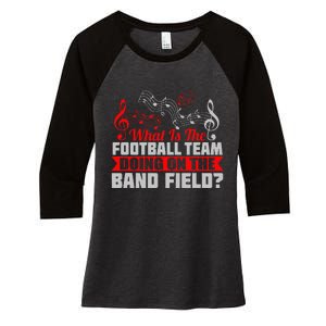 What Football Team On Marching Band Field Funny Gift Women's Tri-Blend 3/4-Sleeve Raglan Shirt