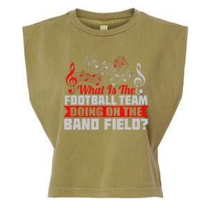 What Football Team On Marching Band Field Funny Gift Garment-Dyed Women's Muscle Tee