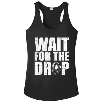 Wait For The Drop I Dubstep Bass Subwoofer Dance Music Ladies PosiCharge Competitor Racerback Tank