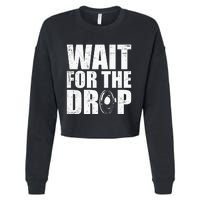 Wait For The Drop I Dubstep Bass Subwoofer Dance Music Cropped Pullover Crew