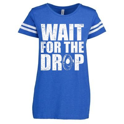 Wait For The Drop I Dubstep Bass Subwoofer Dance Music Enza Ladies Jersey Football T-Shirt