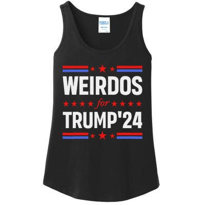 Weirdos For Trump 24 Funny Sarcastic Saying Ladies Essential Tank