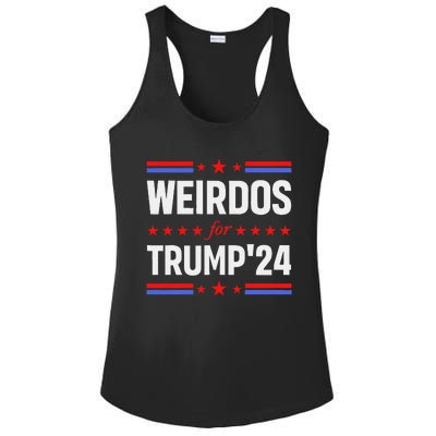 Weirdos For Trump 24 Funny Sarcastic Saying Ladies PosiCharge Competitor Racerback Tank