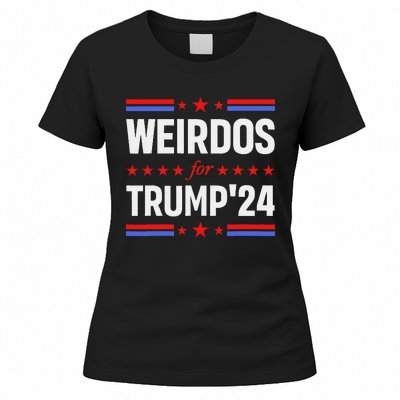 Weirdos For Trump 24 Funny Sarcastic Saying Women's T-Shirt