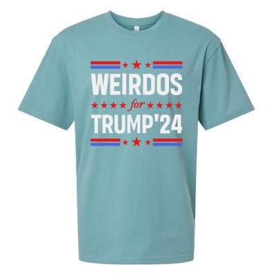 Weirdos For Trump 24 Funny Sarcastic Saying Sueded Cloud Jersey T-Shirt