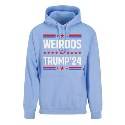 Weirdos For Trump 24 Funny Sarcastic Saying Unisex Surf Hoodie