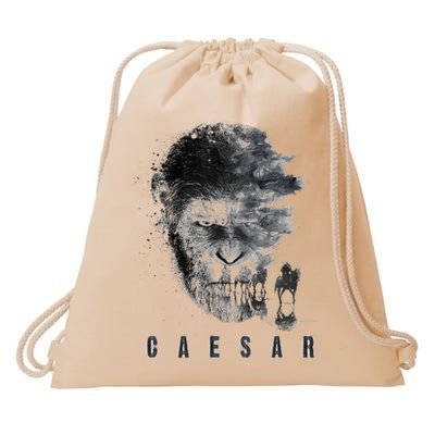 War For The Planet Of The Apes Monochrome Caesar & Riders Drawstring Bag