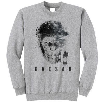 War For The Planet Of The Apes Monochrome Caesar & Riders Tall Sweatshirt