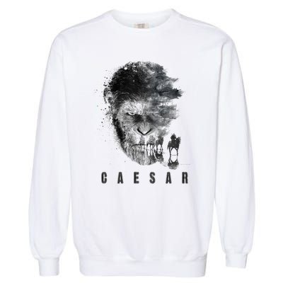 War For The Planet Of The Apes Monochrome Caesar & Riders Garment-Dyed Sweatshirt