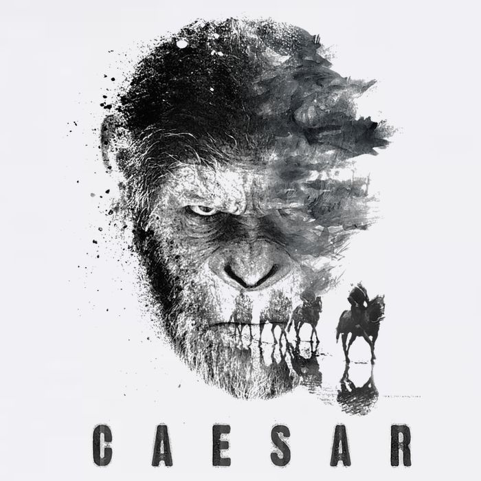War For The Planet Of The Apes Monochrome Caesar & Riders Performance Shirt