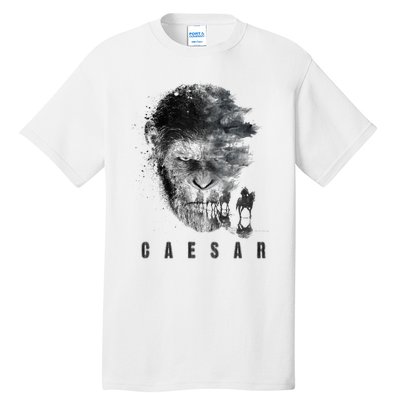 War For The Planet Of The Apes Monochrome Caesar & Riders Tall T-Shirt