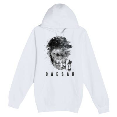 War For The Planet Of The Apes Monochrome Caesar & Riders Premium Pullover Hoodie