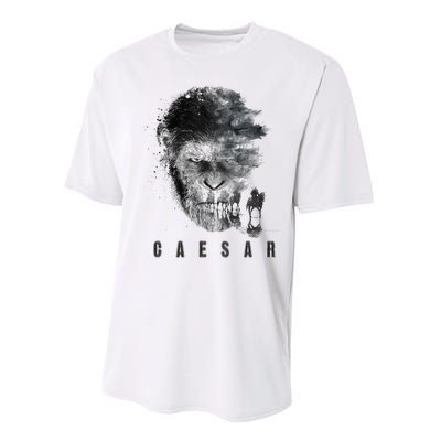 War For The Planet Of The Apes Monochrome Caesar & Riders Performance Sprint T-Shirt