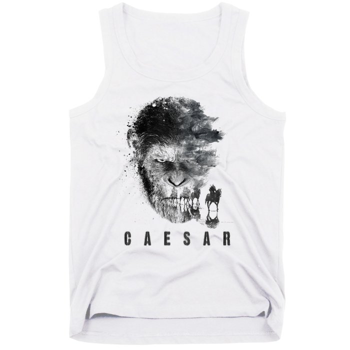 War For The Planet Of The Apes Monochrome Caesar & Riders Tank Top