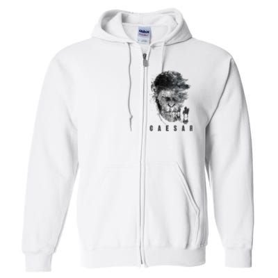 War For The Planet Of The Apes Monochrome Caesar & Riders Full Zip Hoodie