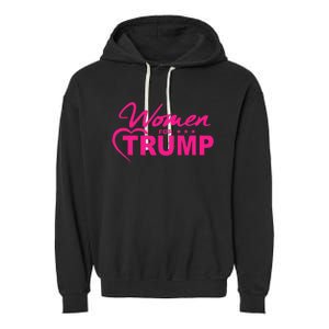 Women For Trump 2024 Women Garment-Dyed Fleece Hoodie