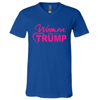 Women For Trump 2024 Women V-Neck T-Shirt