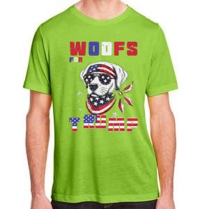 Woofs For Trump 2024 Dogs Republican Elections President Fun Adult ChromaSoft Performance T-Shirt