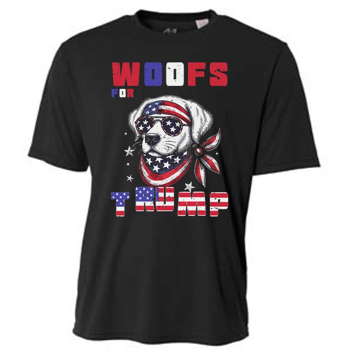 Woofs For Trump 2024 Dogs Republican Elections President Fun Cooling Performance Crew T-Shirt