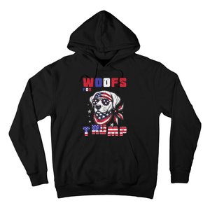 Woofs For Trump 2024 Dogs Republican Elections President Fun Hoodie