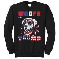 Woofs For Trump 2024 Dogs Republican Elections President Fun Sweatshirt