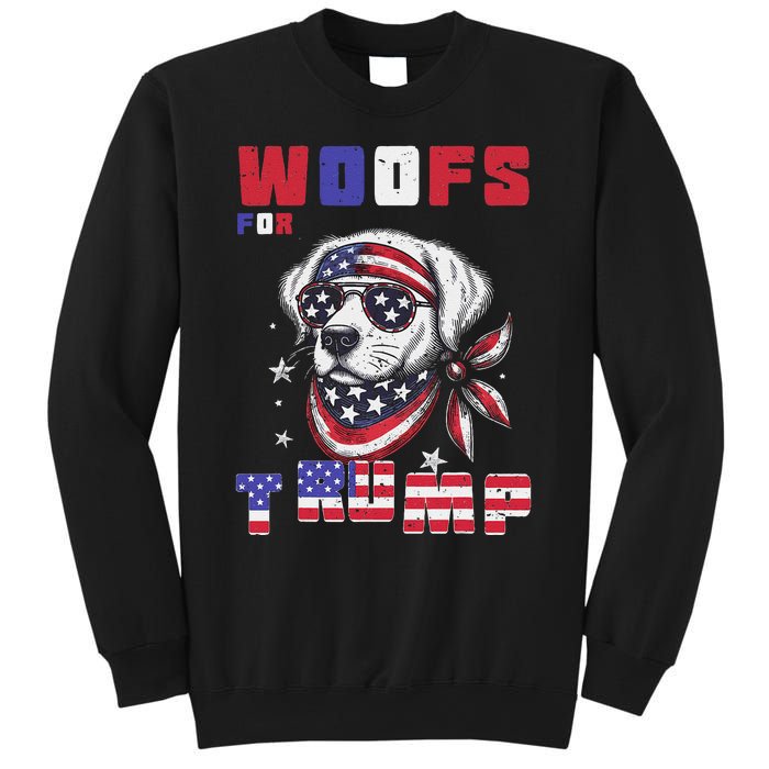 Woofs For Trump 2024 Dogs Republican Elections President Fun Sweatshirt