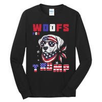 Woofs For Trump 2024 Dogs Republican Elections President Fun Tall Long Sleeve T-Shirt