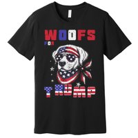 Woofs For Trump 2024 Dogs Republican Elections President Fun Premium T-Shirt