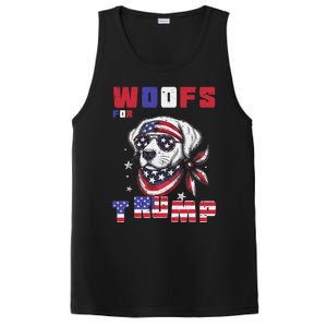 Woofs For Trump 2024 Dogs Republican Elections President Fun PosiCharge Competitor Tank