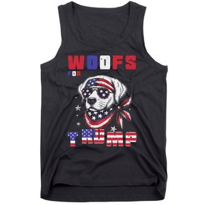 Woofs For Trump 2024 Dogs Republican Elections President Fun Tank Top