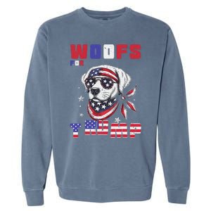 Woofs For Trump 2024 Dogs Republican Elections President Fun Garment-Dyed Sweatshirt