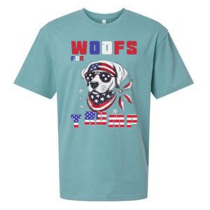 Woofs For Trump 2024 Dogs Republican Elections President Fun Sueded Cloud Jersey T-Shirt