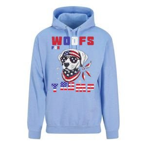 Woofs For Trump 2024 Dogs Republican Elections President Fun Unisex Surf Hoodie