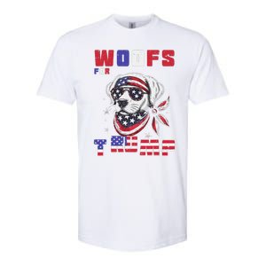 Woofs For Trump 2024 Dogs Republican Elections President Fun Softstyle CVC T-Shirt