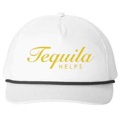 Women Funny Tequila Helps Gift For Tequila Lovers Snapback Five-Panel Rope Hat