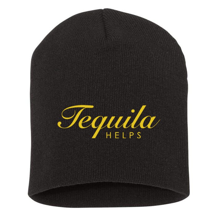 Women Funny Tequila Helps Gift For Tequila Lovers Short Acrylic Beanie