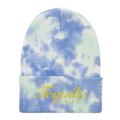 Women Funny Tequila Helps Gift For Tequila Lovers Tie Dye 12in Knit Beanie