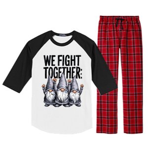 We Fight Together ParkinsonS Disease Awareness Month Gnomie Gift Raglan Sleeve Pajama Set