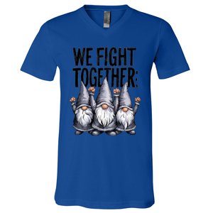 We Fight Together ParkinsonS Disease Awareness Month Gnomie Gift V-Neck T-Shirt