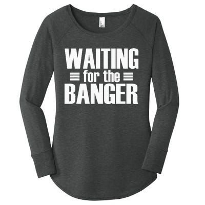 Waiting For The Banger Glitch Women's Perfect Tri Tunic Long Sleeve Shirt