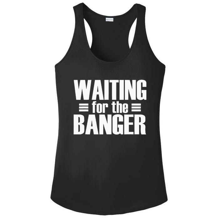 Waiting For The Banger Glitch Ladies PosiCharge Competitor Racerback Tank