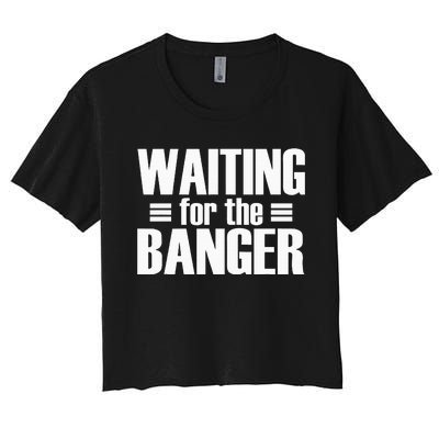 Waiting For The Banger Glitch Women's Crop Top Tee