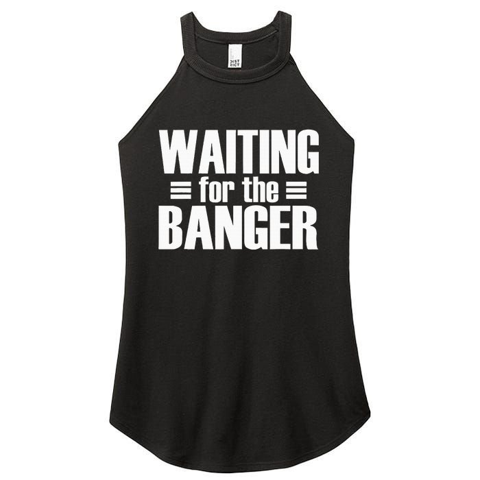 Waiting For The Banger Glitch Women's Perfect Tri Rocker Tank