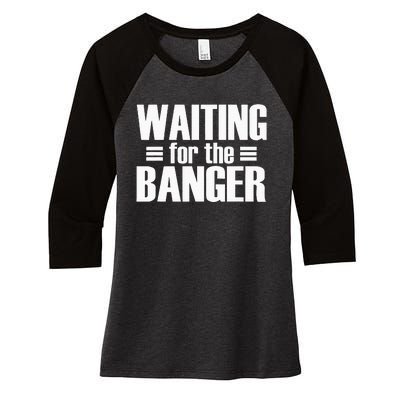 Waiting For The Banger Glitch Women's Tri-Blend 3/4-Sleeve Raglan Shirt