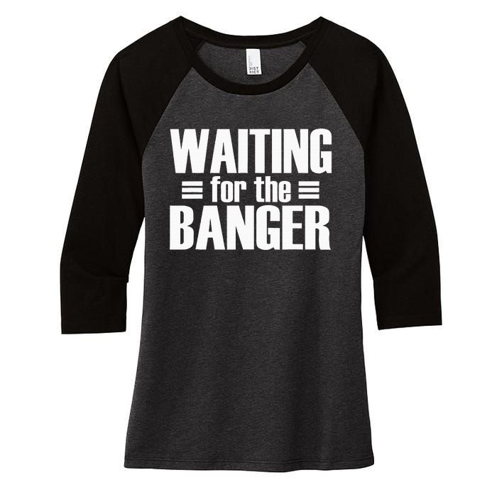 Waiting For The Banger Glitch Women's Tri-Blend 3/4-Sleeve Raglan Shirt