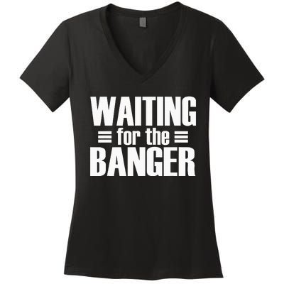 Waiting For The Banger Glitch Women's V-Neck T-Shirt