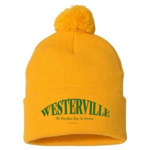 WESTERVILLE Friendliest Town In America Long Sleeve Pom Pom 12in Knit Beanie