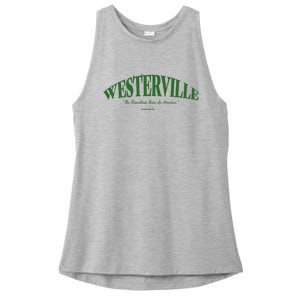 WESTERVILLE Friendliest Town In America Long Sleeve Ladies PosiCharge Tri-Blend Wicking Tank