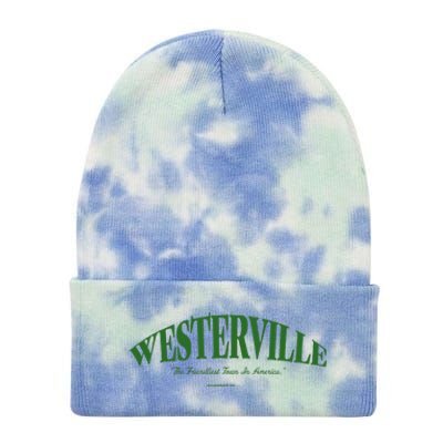 WESTERVILLE Friendliest Town In America Long Sleeve Tie Dye 12in Knit Beanie